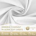 CozySmile Full Sheet Set,Luxury Silky Soft 6 Piece Bed Sheet Set Fits 16 inch Deep Pocket Mattresses, Wrinkle Free & Breathable Cooling Machine Washable Hotel Bedding Sheets Full Size (White)