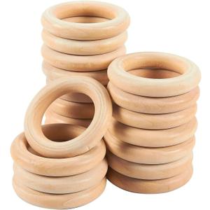Napkin Rings, Unfinished Wooden Napkin Rings Buckles for Table Decorations, Wedding, Dinner, Party, DIY Decoration (12)