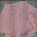 Flowy Shorts for Women Casual Boho Ruffle Tiered Skorts High Waist Mini Skirts Golf Tennis Crochet Shorts (Medium, All Sakura Pink)