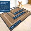 OLANLY Front Door Mat Indoor Outdoor Entrance, Waterproof All-Season, All-Weather Doormat, Sturdy Natural Rubber, Fade Resistant, Low Profile, Easy Clean Patio Porch Entryway Mat, 71x23, Light Borwn