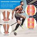cerpite Zipper Compression Socks, 2 Pairs 15-20 mmHg Closed Toe Compression Stockings for Men Women XXL