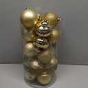 KI Store Gold Christmas Balls 34pcs 2.36-Inch Christmas Tree Decoration Ornaments for Xmas Tree Holiday Wreath Garland Decor Ornaments Hooks Included