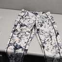 THE GYM PEOPLE Thick High Waist Yoga Pants with Pockets, Tummy Control Workout Running Yoga Leggings for Women (Medium, Black/Marble White)