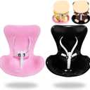 2 Set Doll Car Seat for 10-17cm Dolls, Miniature Air Vent Clip Seat, Cute Car Ornaments, Doll Accessory for Collectors & Interior Decor, Black and Pink
