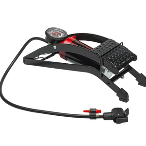 Blackburn Bicycle Foot Pump with Pressure Gauges with Presta and Schrader Valves, Black, 13 inch.