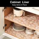 Cooyes Shelf Liners for Kitchen Cabinets Waterproof & Oil-Proof Kitchen Cupboard Mats Non-Slip Drawer Mats EVA Material Non Adhesive Fridge Liner for Shelves11.8" W x 236" L