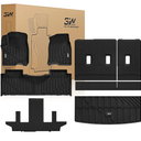 3W Floor Mats & Cargo Liner & Seat Back Mats for 2021-2026 (Only 7 Seats) Chevrolet Chevy Tahoe/GMC Yukon (Not Fit Yukon XL)/Cadillac Escalade (Not Fit Escalade ESV),All Weather Full Set Car Mats