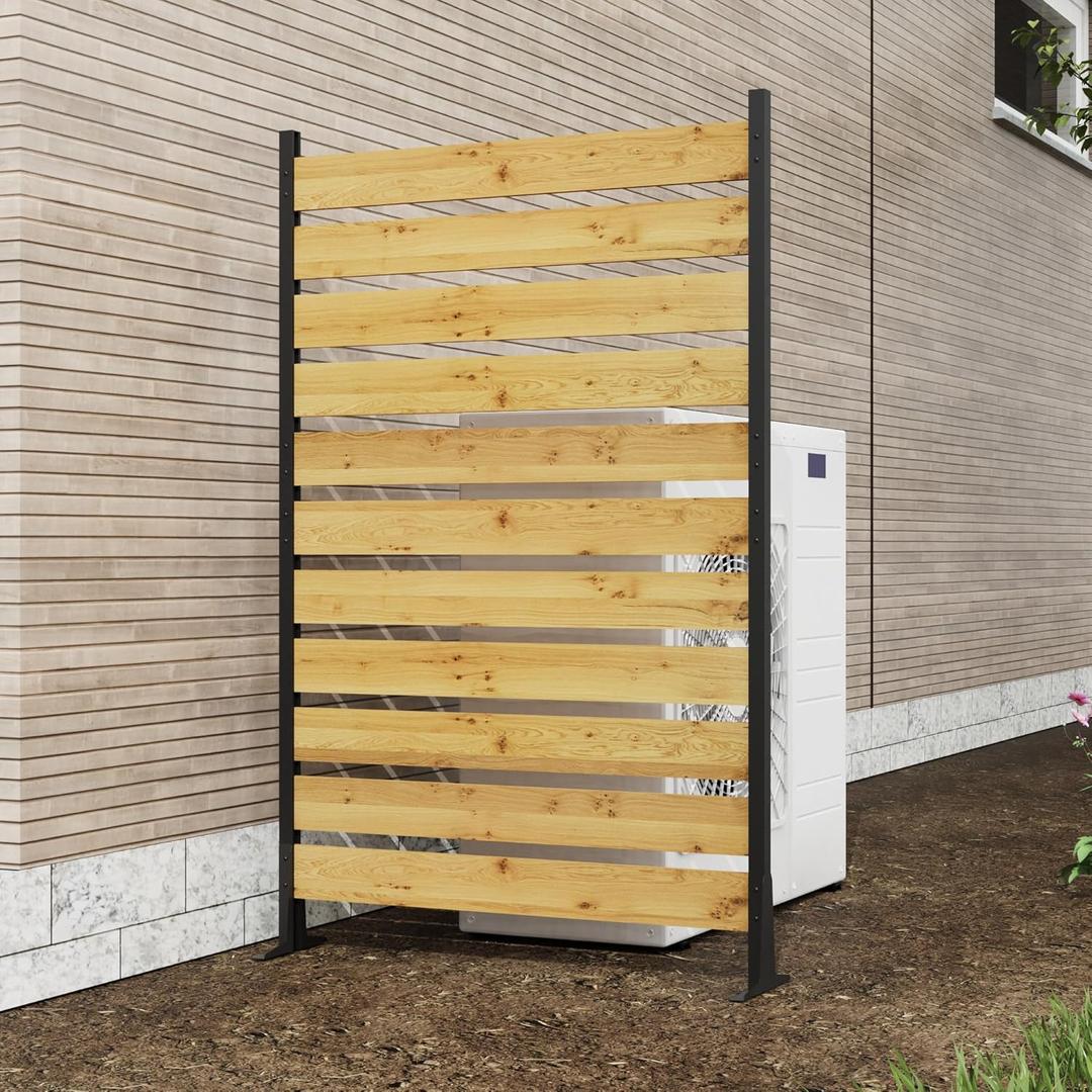 72.8H x 38.5W (1 Panel) Cedar Wood Privacy Screen, Outdoor Walls, Privacy Wood Fence for Pool Equipment Enclosure, Trash Can Enclosures, Air Conditioner Fence