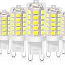 BUBO G9 LED Bulb 6000K Daylight 430 Lumens, 3W Equivalent 40W T4 G9 Halogen Replacement, 360Beam Angle 120V Non-Dimmable No-Flicker G9 Light Bulbs for Crystal Chandelier Lighting, 10 Pack