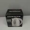 OVENTE Electric Kettle, 1.7L Fast Boiling Water Heater for Coffee or Tea, BPA Free with Water Level Gauge, Auto Shut-Off, Boil-Dry Protection, Indicator Light and Removable Filter, White KP72W (1.8 Quarts)