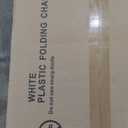 BTEXPERT Set of 10, White Plastic Folding Chairs Steel Frame Commercial 650LB High Weight Capacity Event Chair Lightweight for Office Wedding Party Picnic Kitchen Dining Church School - 10