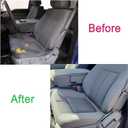 GXARTS Driver Side Bottom Replacement Cloth Seat Cover and Bottom Foam Cushion Pad Compatible with Ford F150 2011 2012 2013 2014 Steel Gray #MS US or CS