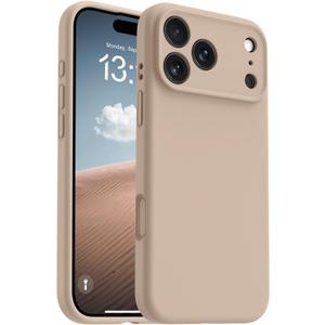 OTOFLY Magnetic for iPhone 17 Pro Case,Compatible with Magsafe,Classic Liquid Silicone Mobile Phone Case,Integrated Camera Control Button,Anti-Scratch Microfiber Lining,Light Coffee Brown