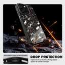 Genuine Forged Carbon Fiber Case for iPhone 14 Pro, Built-in Magnets, Compatible with MagSafe, Military Grade Drop Protection, Shockproof Phone Cover - Glossy Red