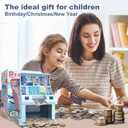 ATM Piggy Bank for Kids，ATM Bank Cash Coin Saving for Real Money with Debit Card，Coin Recognition, Balance Calculator, Electronic Savings Safe Box，Gift for Ages 6-13 Piggy Bank