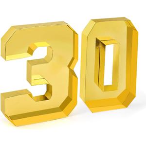 Cardboard Number for Charcuterie 30 Set Fillable Tray 10.2'' Gold Charcuterie Paper Box for 30th Birthday Anniversary Party Decorations Chocolate Candy Cupcake Container