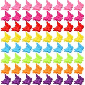 100 Packs Assorted Color Butterfly Hair Clips, Beautiful Mini Clips Accessories for Women and Girls, Random (Multicolor)