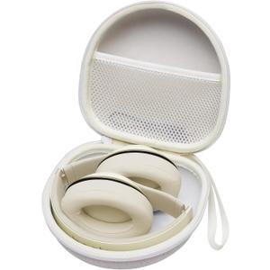 Headphone Headset Case for JLab JBuds Lux ANC/JLab Go Lux ANC/Beats/JBL/TOZO/BERIBES/Picun/KVIDIO Wireless Noise Cancelling Over-Ear Foldable Headphones (Cream)