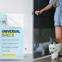 CLAWGUARD Plexiglass Universal Scratch Shield 32x24 in. Clear Door Scratch Protector Dog & Cat Wall, Door & Furniture Cat Scratch Protectors