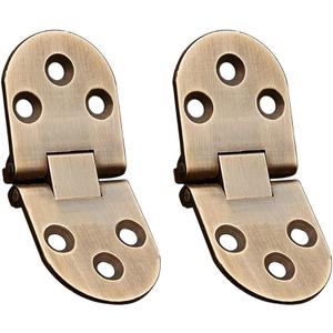 2Pcs Antique Brass Sewing Machine Table Folding Flip Top Hinges 180 Degree Heavy Duty Hinge for Folding Furniture (Antique Bronze)