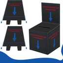 12 Pack Raffle Box Donation Box for Fundraising, Ballot Cardboard Boxes with Slot for Ticket and Removable Header Charity for Collecting Business Card Voting Contes, 6 x 6 x 6 Inch
