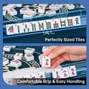 Mahjong Racks with Pushers All-in-One MahJongg Racks and Pushers Set of 4, 17.72 x 2.95 x 1.2 inches