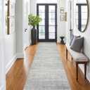 Art&Tuft Non-Slip Runner Rug - 2x8 Runner Rug Washable Low-Pile Rugs Runners, Soft Distressed Carpet Runner for Bedroom Bathroom Kitchen Laundry Living Room, Grey