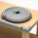 Baby Proof Corners 20.4ft and Edges with Furniture Corner & Edge Safety Bumpers, Impact-Absorbent 18ft Bumper & 8 Foam Corner Protectors, Thick, Odorless Table Edge Protectors for Baby | Grey (Gray)