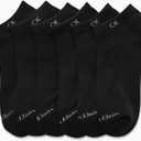 Calvin Klein Boys' No Show Performance Athletic Socks (6-Pack) (Black)