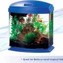 Aqueon LED MiniBow Small Aquarium Fish Tank Kit with SmartClean Technology, Blue, 1 Gallon