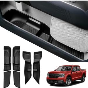 Mabett Door Side Storage Tray for Ford Maverick 2025 2024 2023 2022 Accessories, Door Storage Insert Organizer Box Fit Maverick(TPE, Front+Rear Doors 4 PCS Set)