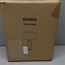 RORIA Farmhouse Table Lamps for Living Room with 2 USB Charging Ports, Vintage Rustic Nightstand Lamp with Amber Glass Nightlight, Retro Desk Lamp for Bedroom Entryway, 2 Bulbs Included (1 Pack-Brown)