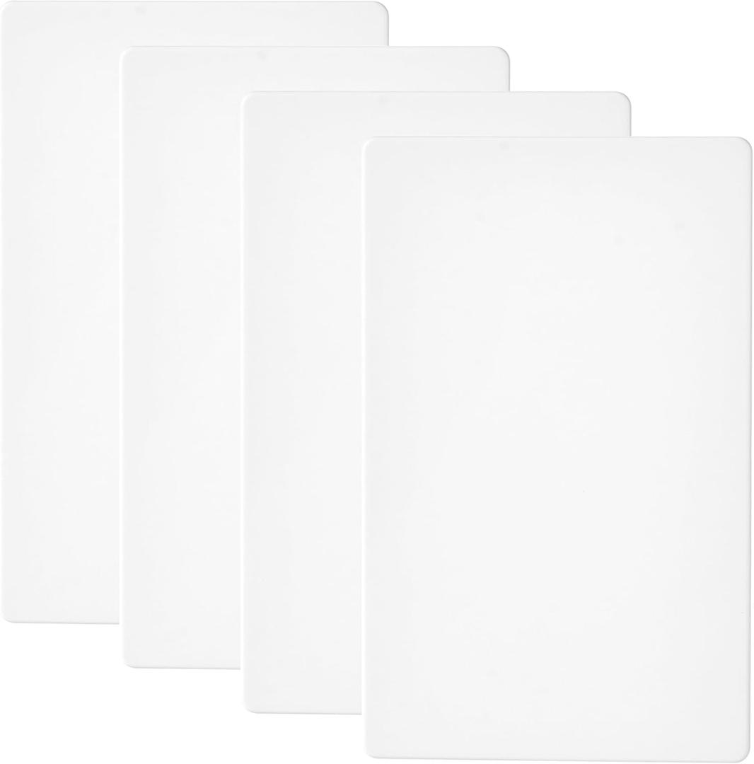 Single Screwless Blank Wall Plate Cover for Decorative Light Switch Outlet Dimmers GFCI Receptacle 1-Gang Electrical Faceplate White (4-Pack)