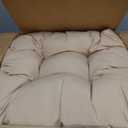 DANGHOOGY Wicker Chair Cushions, Waterproof Outdoor Loveseat Cushions for Patio Furniture, Tufted Wicker Furniture Cushions, 1 Loveseat and 2 U-Shaped Cushions, Khaki