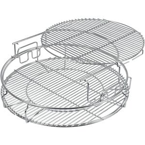 5 Piece Replacement Kit for Big Green Egg XL, Rack for Eggspander 5 Piece Kit Conveggtor Basket 304 Stainless Steel Grill Stack Rack with Removable Cooking System Expander Rack