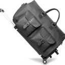 seyfocnia Rolling Garment Bag,Rolling Duffle Bag with Wheels Rolling Garment Bags for Travel with Shoe Pouch Carry On Bag Weekender Bags Garment Duffel Bag for Men or Women-Grey (A2-Grey-2P)
