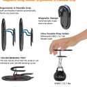 Magnetic Phone Grip for MagSafe, 4-in-1 Phone Ring Holder with Mini Tripod & Kickstand, Ultra-Slim MagSafe Accessories for iPhone 17 Pro/MAX 16/15/14 Series (Black)