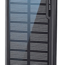 BERNET SolarB1 Charger Power Bank - 24000 mAh/88.8 Wh Type-C 5V/2.1 A (Max) Fast Charging Power Bank. Equipped with a Powerful Flashlight, Compass, IP65 Outdoor Waterproof Portable Power Bank 
