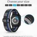 2 x Nylon Apple Watch Bands Unisex - iWatch 1/2/3/4/5/6/7/8/9/SE/Ultra 2 Bands for 38mm/40mm/41mm/42mm/44mm/45mm/49mm - Variety Multipack 1-8 (Pack A: US Flag Blue Line)