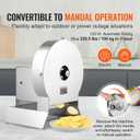 VEVOR Electric Vegetable Slicer, 0-0.5"/0-12mm Thickness Adjustable Commercial Slicer Machine, Convertible to Manual, Stainless Steel Food Cutter Slicing Machine, Large Feed Port for Potato, Tomato