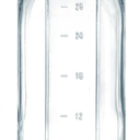 Syntic Square Liter Glass Milk Bottles  - 100% Leak-Proof Heavy Duty Screw Cap, 32 Oz Glass Juice Bottles w Scale Mark, Reusable Jugs Pitcher for Homemade Juice