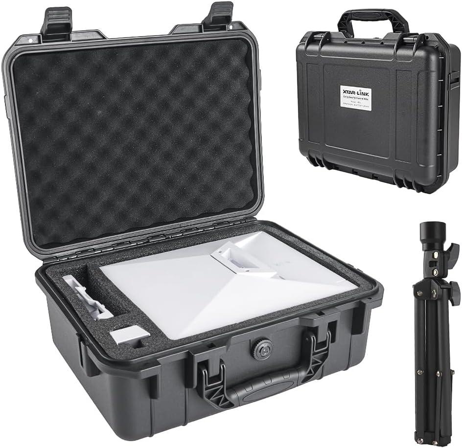 XTAR Starlink Mini Hard Case Set with Starlink Mini Tripod Stand,Waterproof Portable Carrying Case for Starlink Mi ni Dish and Accessories, Ideal for Travel and Camping, Small