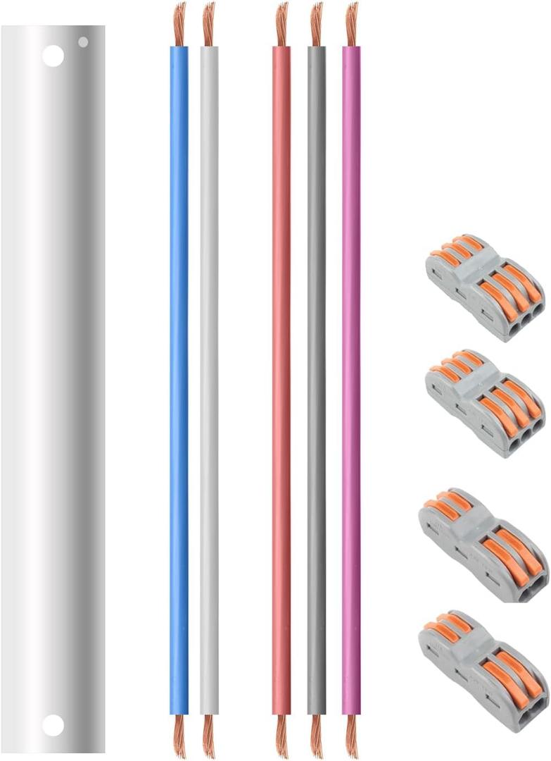 FUJIBONNY 32" Ceiling Fan Downrod, 【1" Outside Diameter】Matte White Extension Downrod Including 5 Extension Wires and 4 Wiring Clips(No Threads)