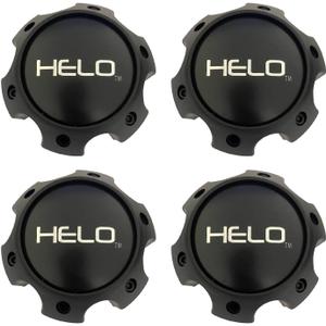 4PS Wheel Center Cap Matte Black for Helo 1079L140HE1SB Hub Cap 6 Lug S057L140