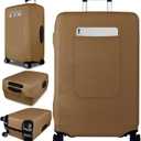 Slohif Luggage Cover for Suitcase Tsa Approved Protector - Luggage Sleeve Suit Case Cover Travel Stretch Large Baggage Case Protective Washable Fit 21-23 Inch Brown