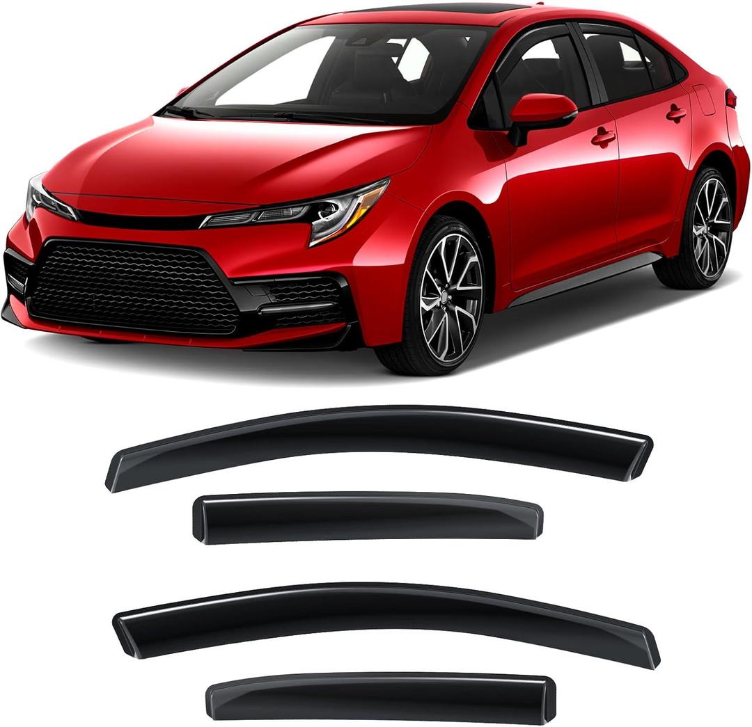 ACLONG in-Channel Rain Guards Fit for Toyota Corolla 2020 2021 2022 2023 Window Visors, Window Deflectors, Rain Visors, 4-Pieces