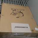 Alawooder 25 Inch Mobile Folding Desk - No Assembly, Pneumatic Sit-Stand, 29-42" Height Adjustable Rolling Laptop Desk with Hidden Wheels, 0-90 Tilt Top for Home Office, Craft & Study (Brown)