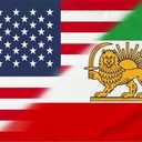 Large US and Old Iran Friendship Flag 4X6FT, America and Former Iran Historic Flags with Sun LionPersia Iranian Banner UV Resistant ,Double Stitched,Brass Grommets and Strong Header,Outdoor and Indoor Decro Banner. (US Iran, 4x6)
