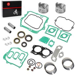 Piston & Ring Gasket Seal Rebuild Kit STD Compatible with EZGO Fuji Robin 295cc EH29C 4 Cycle Gas Golf Cart MCI Engine 1991-2008 OEM 26607-G01 26608-G01