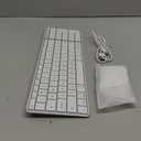 seenda Bluetooth Keyboard and Mouse Combo for Mac, SKM64-2 Rechargeable Slim Wireless Keyboard Mouse Compact, 3 Multi-Device Connection, Compatible for Mac, MacBook Pro/ Air, iPad, White Silver